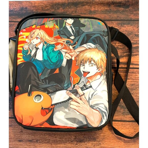Chainsaw Man Anime Lunch Bag Insulated Cooler With Adjustable Strap & Side Mesh - Picture 1 of 4